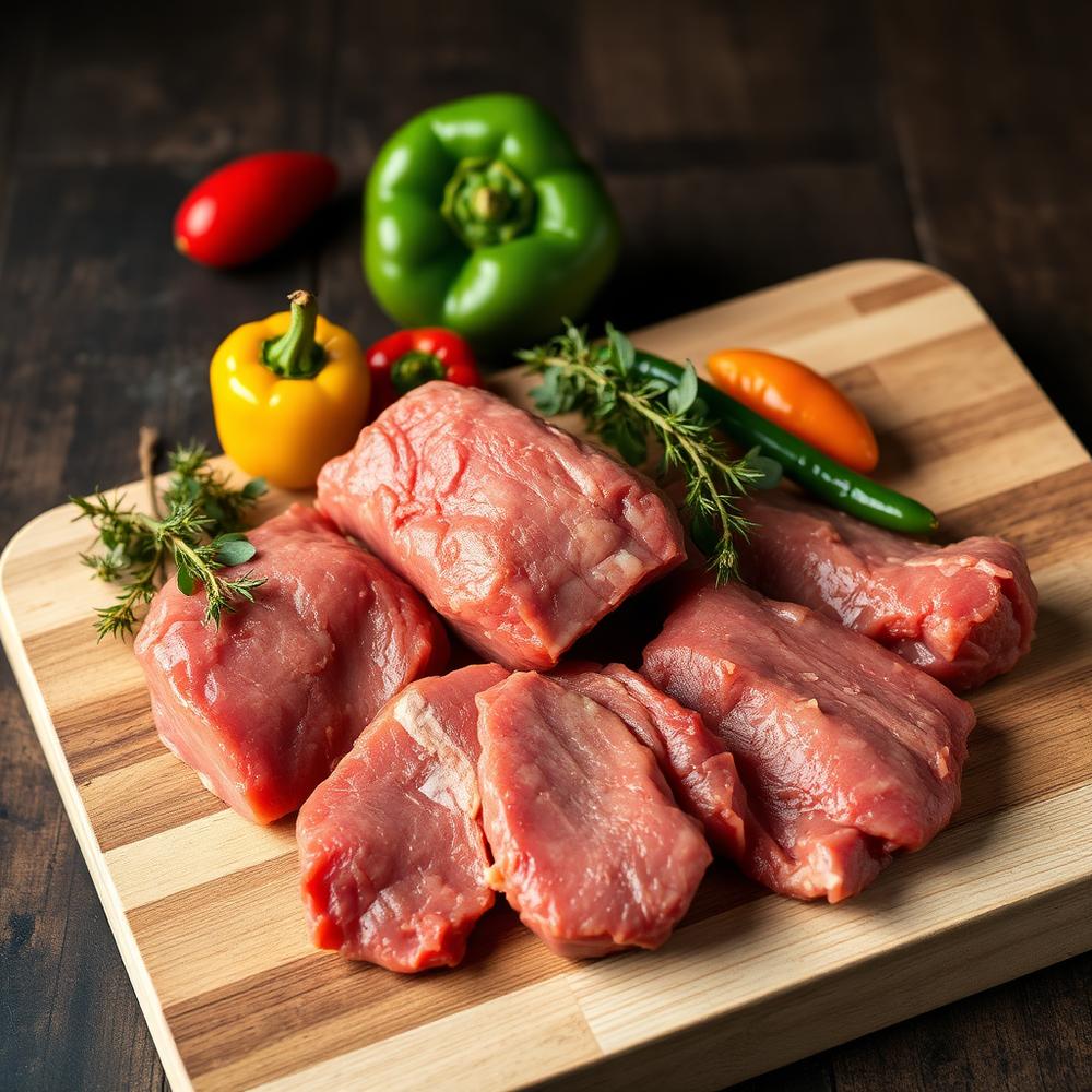 Fresh goat meat at Key Food Hollywood meat market